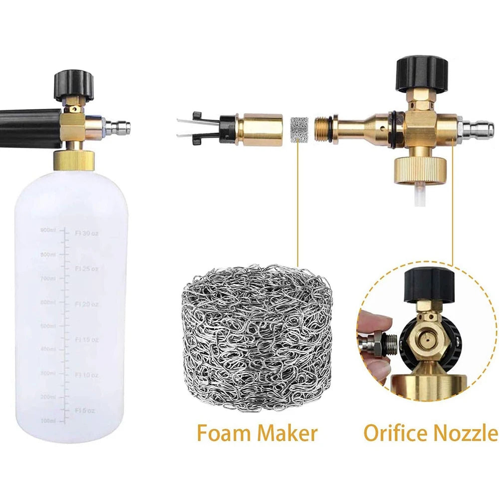 Universal 1.0mm+ Snow Foam Nozzle and Stainless Steel Filter