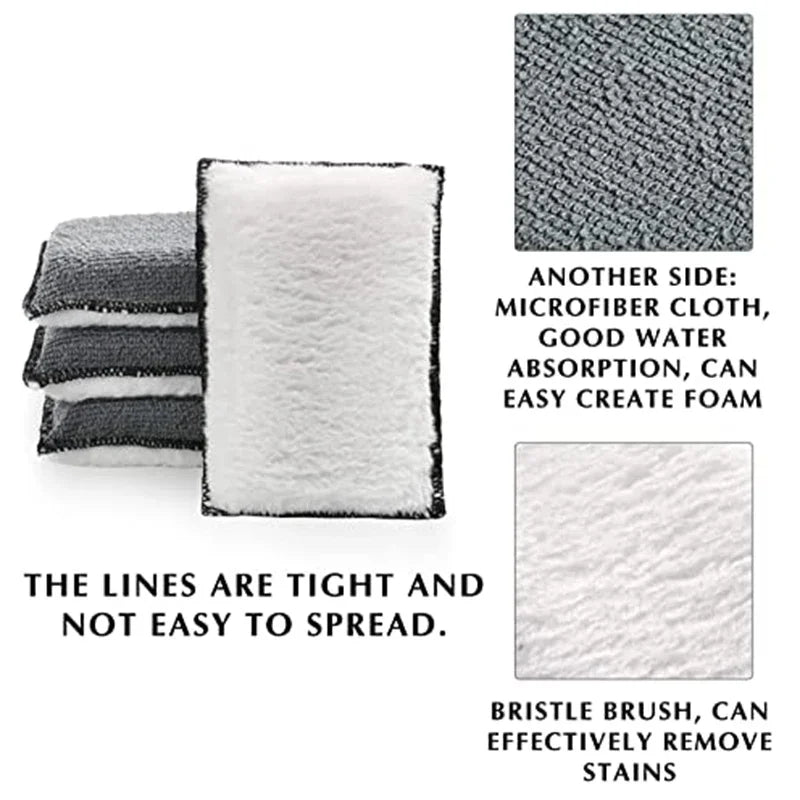 Soft Double Side Microfiber Scrubbing Sponge