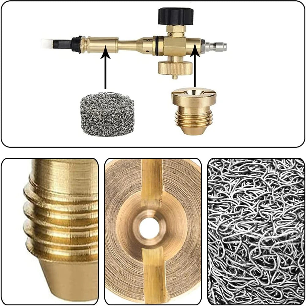 Universal 1.0mm+ Snow Foam Nozzle and Stainless Steel Filter